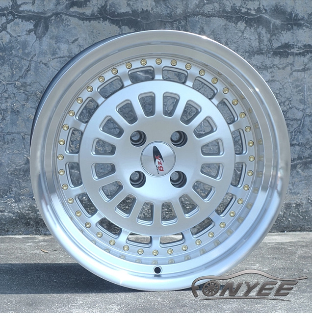 картинка Новые диски ESM 015 R16 4x100 ET15 J9 серебро + полированная полка магазин  StreetTuning 