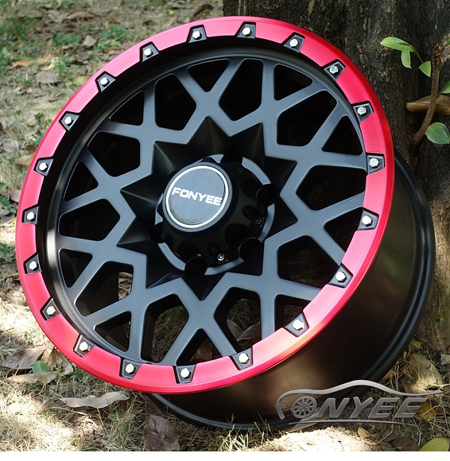 картинка Новые диски Black Rhino Sprocket R17 6X139,7 ET-25 J8,5 черный + красный магазин  StreetTuning 