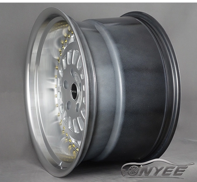 картинка Новые диски ESM 015 R19 5x120 ET25 J11 серебро + золотистые болтики магазин  StreetTuning 