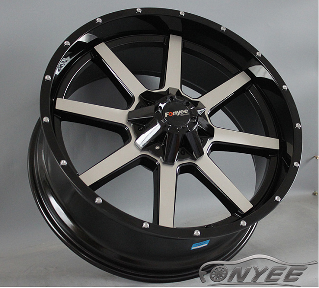 картинка Новые диски Mudder Xtreme XM-304 R20 6x139,7 ET20 J9 черный глянец + серебро магазин  StreetTuning 