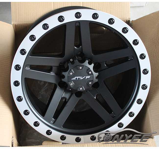 картинка Новые диски MVF-957 R17 6X114,3 ET5 J8,5 черный мат + серебро магазин  StreetTuning 