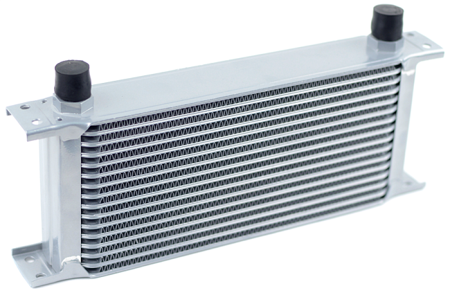 картинка Масляный кулер 16-ти рядный, под фитинг AN8, цвет серый. магазин  StreetTuning 