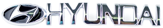 картинка Шильдик в решетку радиатора с логотипом "Hyundai" магазин  StreetTuning 