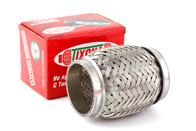 картинка Гофра глушителя Tixona (сталь 304 трехслойная) 55*100 магазин  StreetTuning 