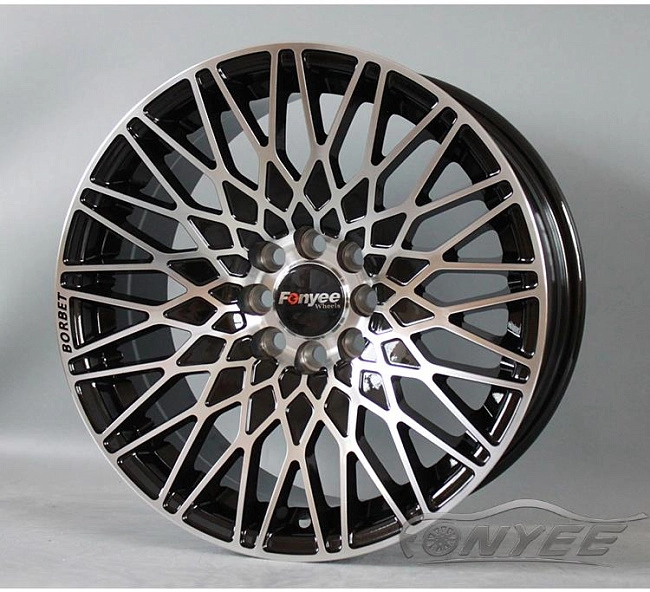 картинка Новые диски Borbet R16 4х100-108 J7,5 ET15 серебро + черный глянец магазин  StreetTuning 