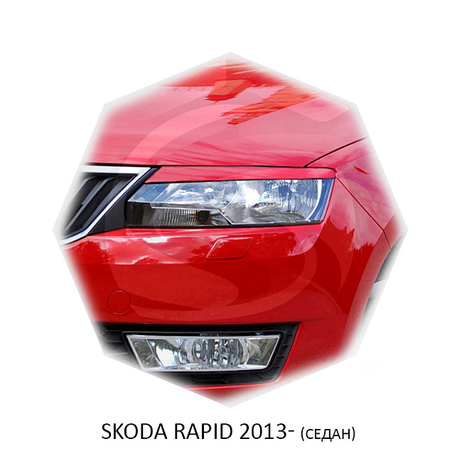 картинка Реснички на фары для  SKODA RAPID 2013г- магазин  StreetTuning 