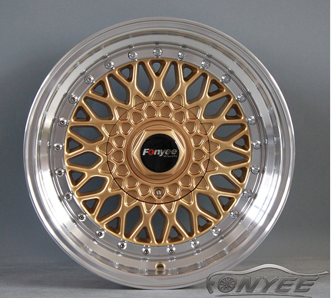 картинка Новые диски BBS RS R16 4X100/4X108 ET20 J9 золото + полированная полка магазин  StreetTuning 