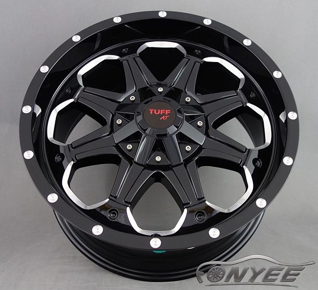 картинка Новые диски TUFF AT black R18 5x130-5x139,7 ET20 J8,5 черные глянцевые магазин  StreetTuning 