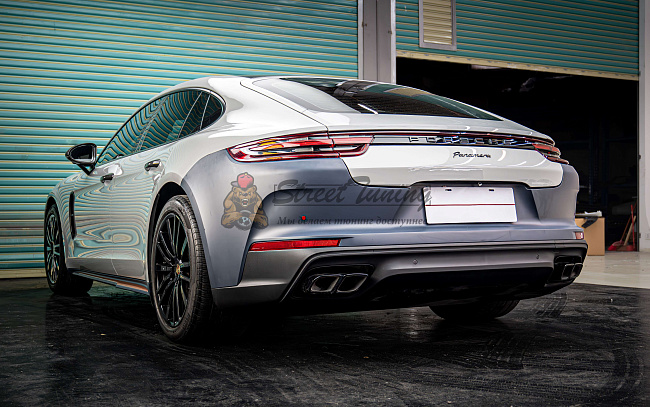 картинка Передний бампер в сборе, в стиле Turbo, без ходовых огней, для Porsche Panamera 2017-2023 годов (971) магазин  StreetTuning 