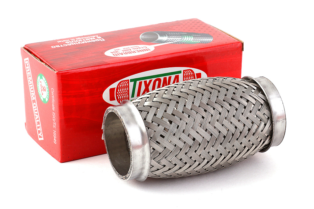 картинка Гофра глушителя Tixona (сталь 304 трехслойная) 45*120 от магазина  StreetTuning