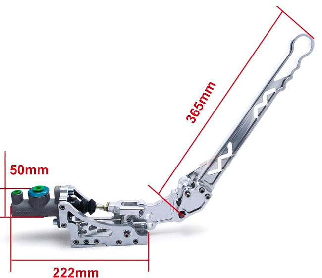 картинка Вертикальный гидравлический ручник Group N Cars, серебряный магазин  StreetTuning 