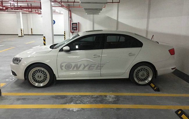 картинка Новые диски BBS RS R17 5X114,3/5X100 ET15 J10 серебро + полированная полка магазин  StreetTuning 