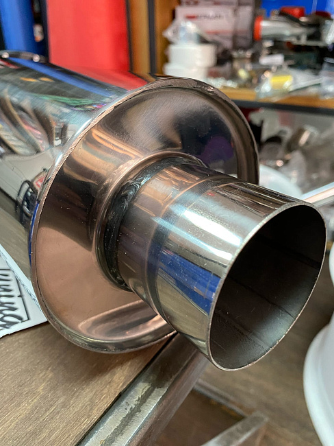 картинка Прямоточная банка HKS Style серии Jasma,D-63x102 мм с напылением магазин  StreetTuning 