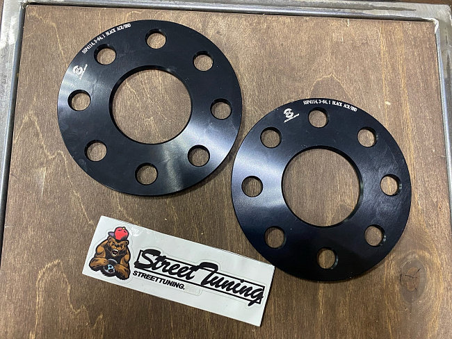 картинка Проставка Starleks 5 мм 4x114.3 цо 64.1 сквозная Black магазин  StreetTuning 