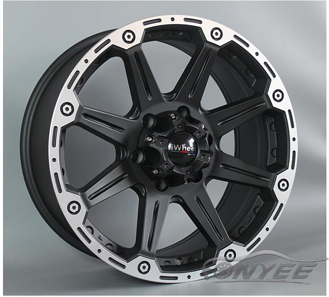 картинка Новые диски TUFF 02 R18 6X139,7 ET15 J8,5 черные матовые магазин  StreetTuning 