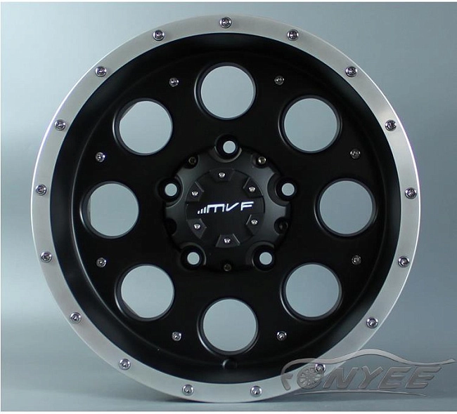 картинка Новые диски MVF-962 R16 5X150 ET-15 J8 черный мат + серебро магазин  StreetTuning 