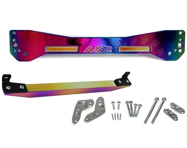 картинка Задние усилители подрамника ASR style для Honda Civic EK 1996-2000 г, неохром магазин  StreetTuning 