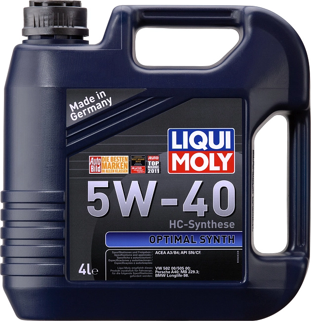 картинка НС-синтетическое моторное масло Liqui Moly 5W-40 Optimal Synth - 4 л магазин  StreetTuning 