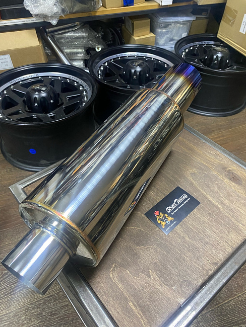 картинка Прямоточная банка HKS Style серии Jasma, D - 63 x 89 мм с напылением магазин  StreetTuning 