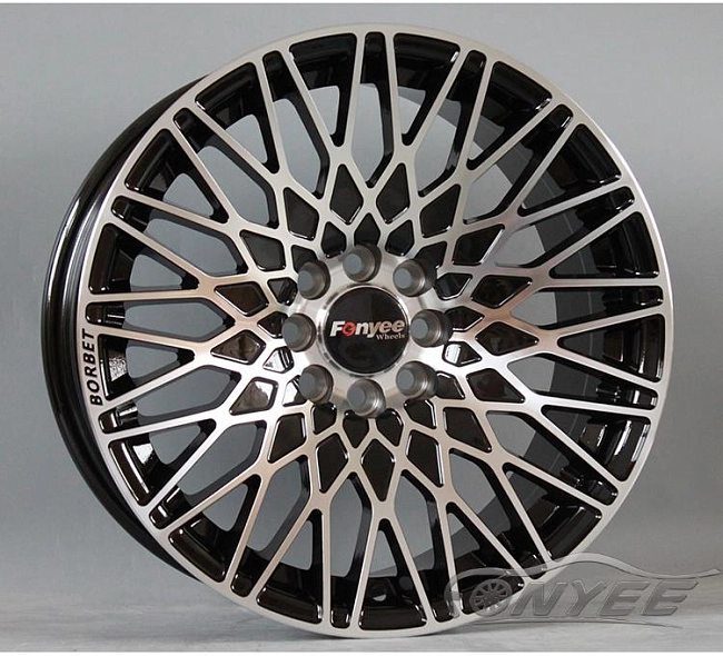 картинка Новые диски Borbet R16 4х100-108 J7,5 ET15 серебро + черный глянец магазин  StreetTuning 