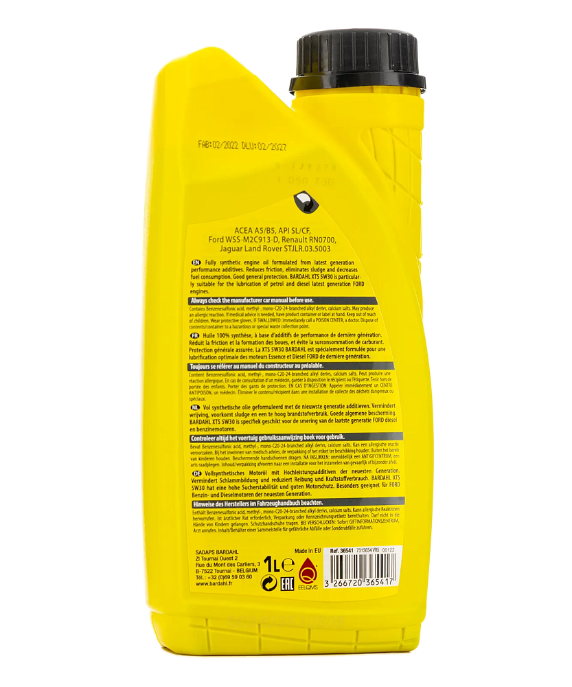 картинка Синтетическое моторное масло BARDAHL 5W30 XTS SL/CF - 1L от магазина  StreetTuning