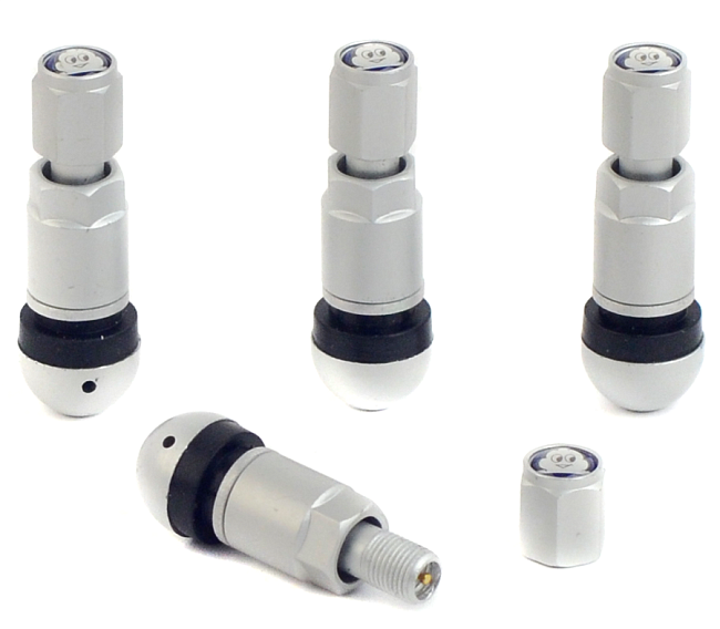 картинка Спортивные ниппели "Michelin" для бескамерных шин, серебряные магазин  StreetTuning 