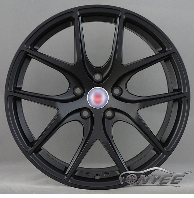 картинка Новые диски HRE P101 R19 5x108 ET35 J8,5 черные матовые магазин  StreetTuning 