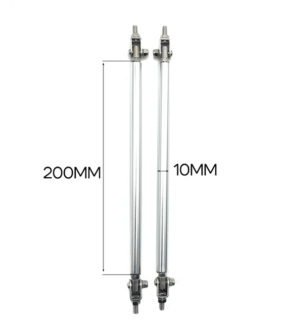картинка Крепеж губы бампера 200 мм, универсальный, серебряный, 2шт магазин  StreetTuning 