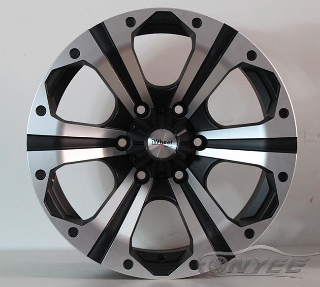 картинка Новые диски Iwheel R17 6X139,7 ET0 J8,5 черный мат + серебро магазин  StreetTuning 