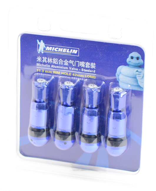 картинка Спортивные ниппели "Michelin" для бескамерных шин, синие магазин  StreetTuning 