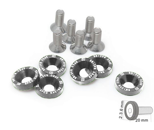 картинка Шайбы с болтами D1 Spec style 6шт, серый магазин  StreetTuning 