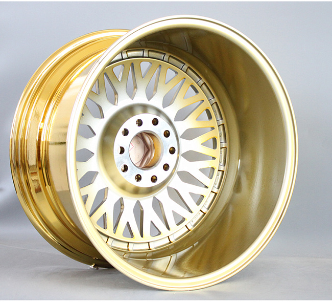 картинка Новые диски BBS RS R18 5X112/5X100 ET38 J9,5 золото хром + серебристые болтики магазин  StreetTuning 