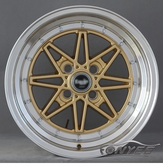 картинка Новые диски Equip 03 R15 4x100 ET25 J8 золото + полированная полка магазин  StreetTuning 