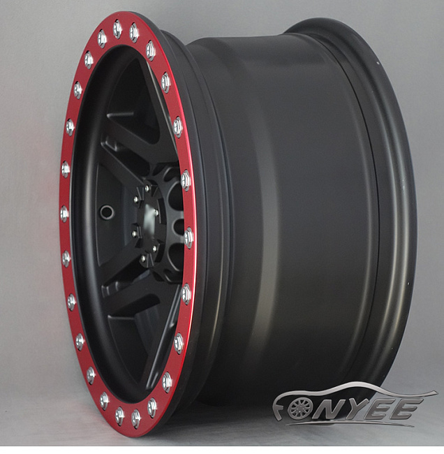 картинка Новые диски MVF-958 R16 6X139,7 ET-15 J8 черный мат + красный магазин  StreetTuning 