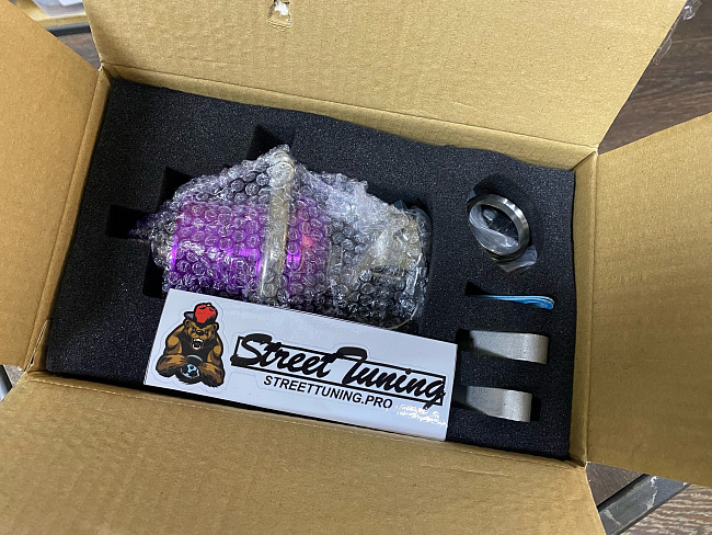 картинка Вестгейт (Wastegate) 44 мм Epman Sport , фиолетовый фланец 2 болта магазин  StreetTuning 