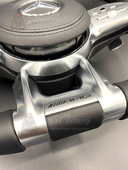 картинка Руль Mercedes AMG GLE/GLS с подушкой, эко-кожа, без подогрева магазин  StreetTuning 