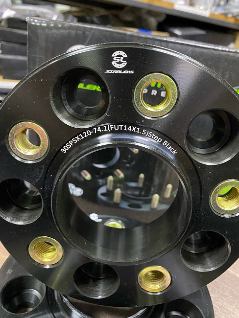 картинка Проставка Starleks 30 мм 5x120 14x1.5 цо 74.1 -  Black магазин  StreetTuning 