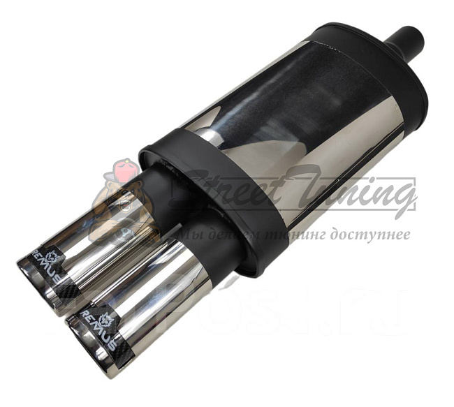 картинка Прямоточная банка Remus style, с двойным выходом. 51х89 мм магазин  StreetTuning 