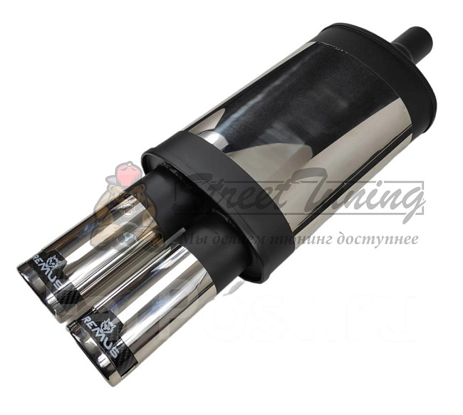 картинка Прямоточная банка Remus style, с двойным выходом. 51х89 мм магазин  StreetTuning 