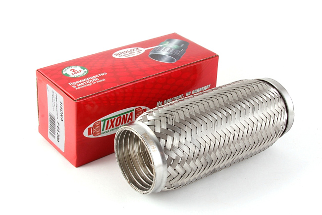 картинка Гофра глушителя Tixona (сталь 304 с внутренним металлорукавом) 64*200 магазин  StreetTuning 
