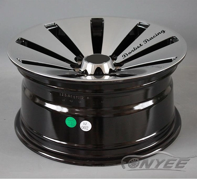 картинка Новые диски Borbet racing R15 4х100-108 J7 ET15 серебро + черный глянец магазин  StreetTuning 