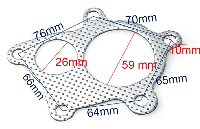 картинка Прокладка под турбину T3/T4, на 5 болтов, Honda Civic H22, F22,b16,b18 магазин  StreetTuning 