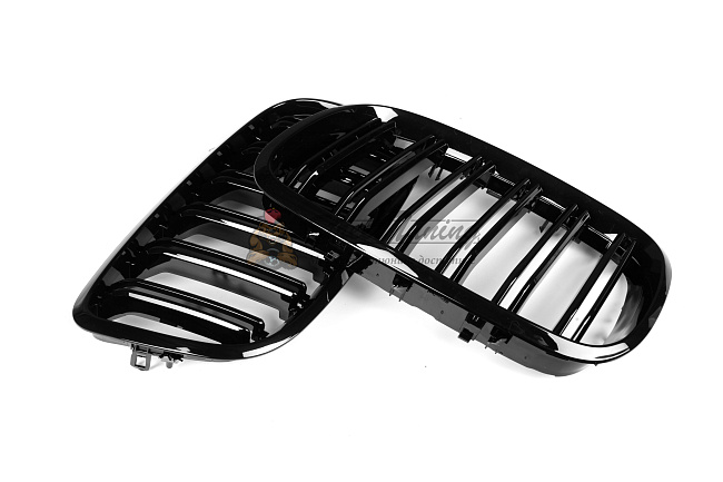картинка Решетки радиатора BMW X5 E70 / X6 E71, двойные ламели, ABS магазин  StreetTuning 
