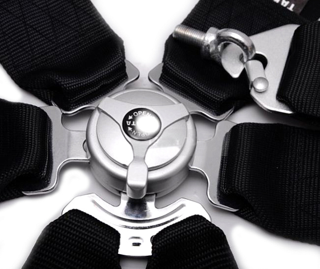 картинка Ремень безопасности 5-ти точечный TAKATA Style Camlock , черный магазин  StreetTuning 