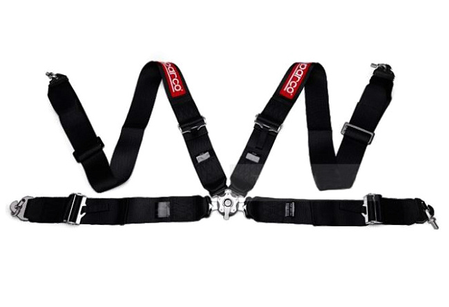 картинка 4-х точечный ремень безопасности Sparco Style , черный магазин  StreetTuning 