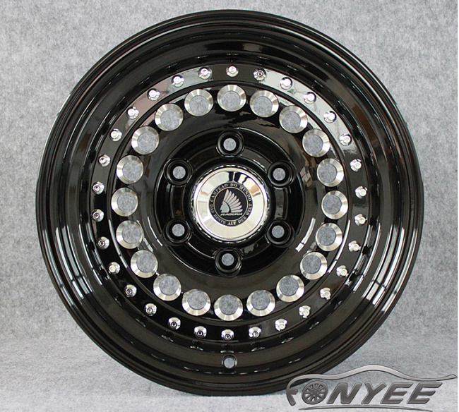 картинка Новые диски Raguna D-Force AKRO R15 6X139,7 ET-44 J10 черные + серебро магазин  StreetTuning 