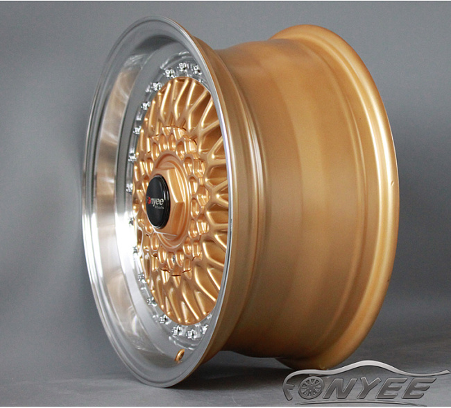 картинка Новые диски BBS RS R15 4X100/4X114,3 ET-20 J9 золото + полированная полка магазин  StreetTuning 