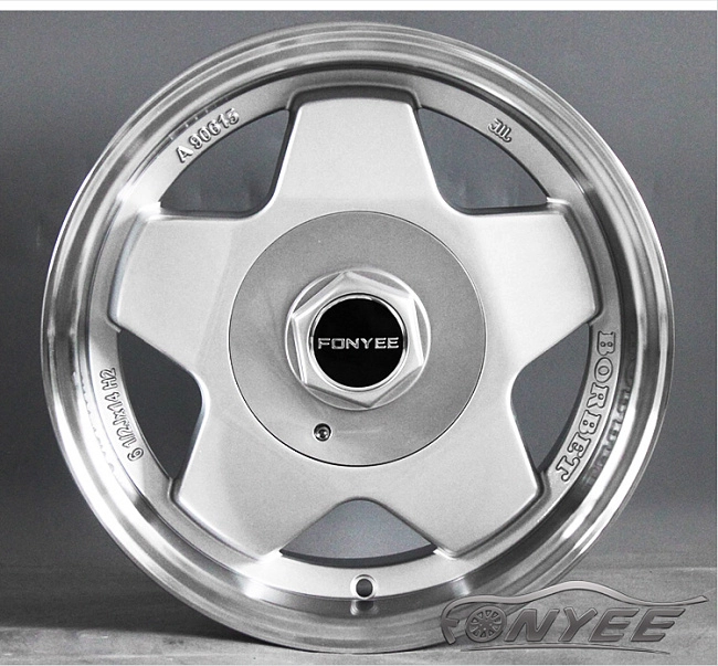 картинка Новые диски Borbet A R15 4х100/114,3 ET20 J7 серебро + полированная полка магазин  StreetTuning 