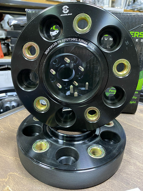 картинка Проставка Starleks 30 мм 5x120 14x1.5 цо 74.1 -  Black магазин  StreetTuning 