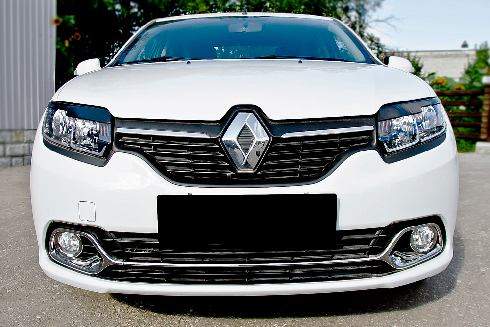 картинка Renault Sandero II 2014—н.в Накладки на передние фары (реснички) компл.-2 шт. от магазина  StreetTuning